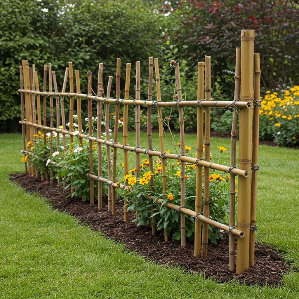 10. Cercas Decorativas com Bambus ou Galhos