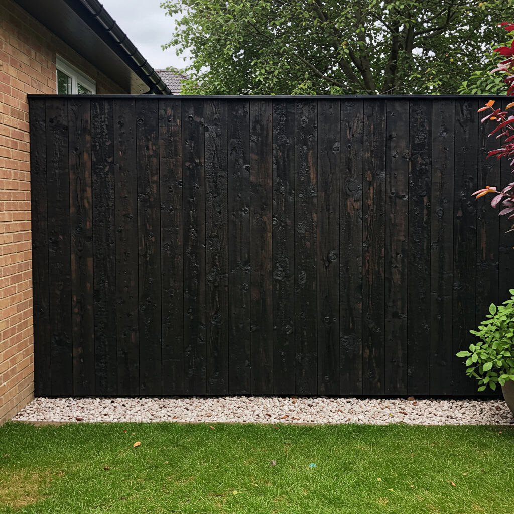 7. Cerca de Madeira Queimada (Shou Sugi Ban)