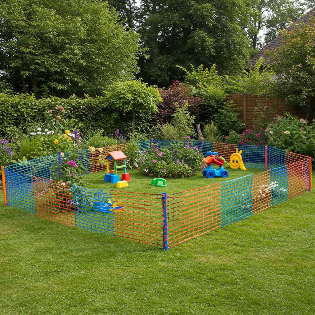 10. Cerca de Tela Plástica Colorida