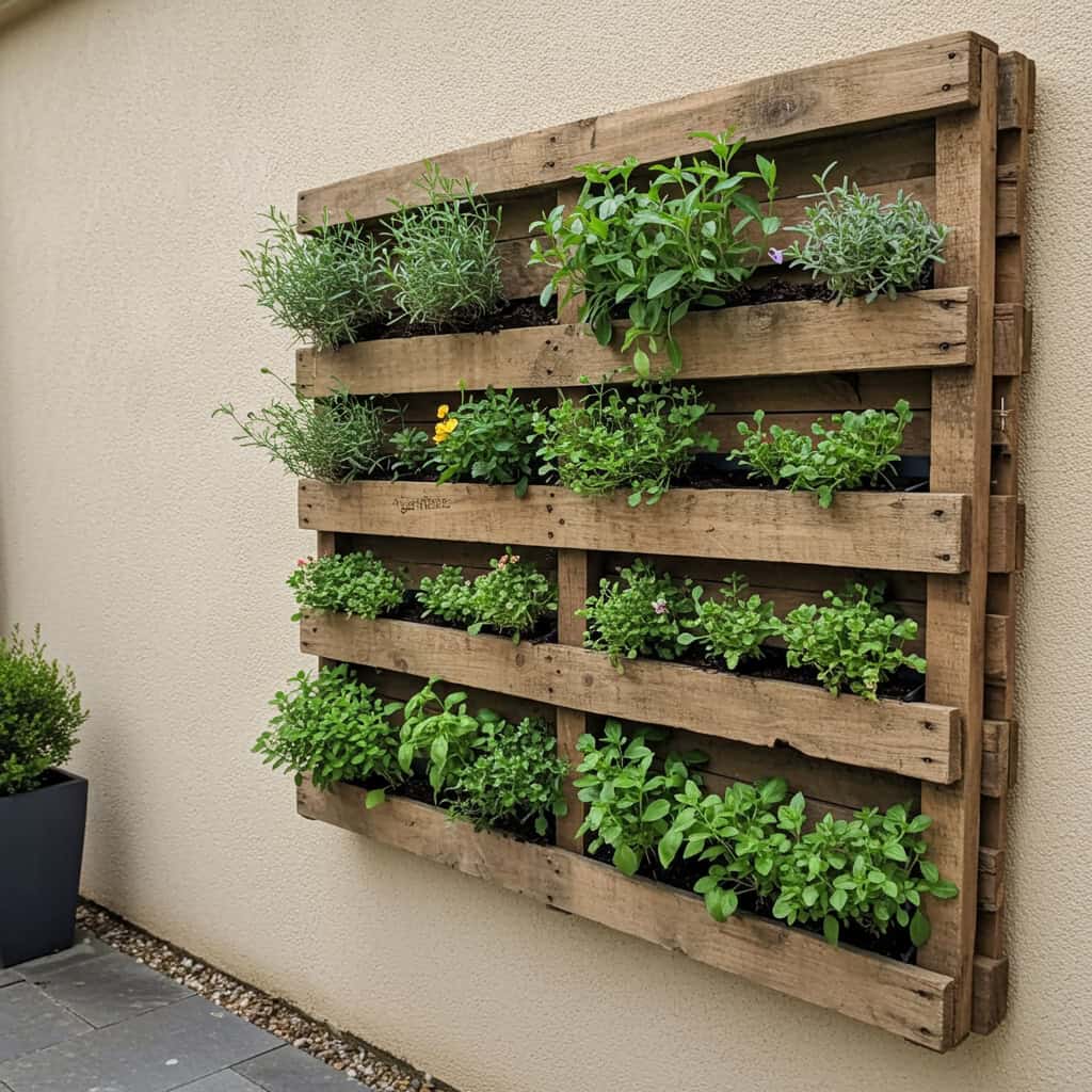 3. Jardim Vertical com Paletes