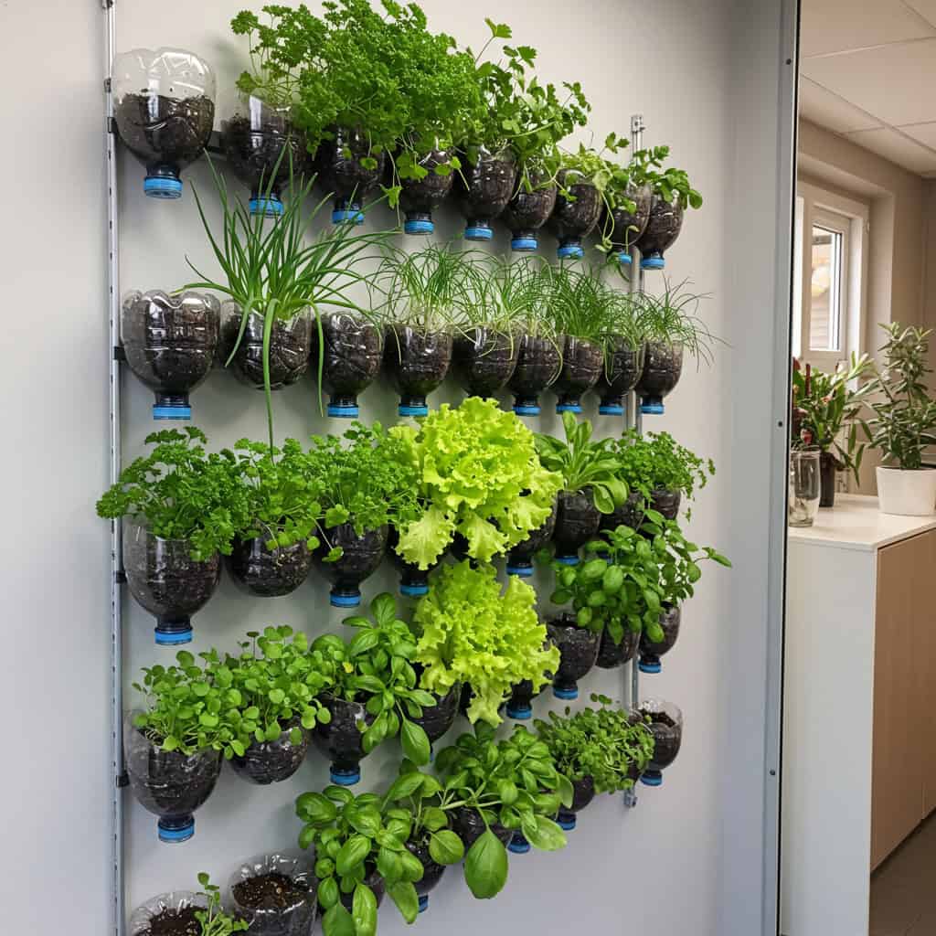 7. Horta Vertical em Garrafas PET
