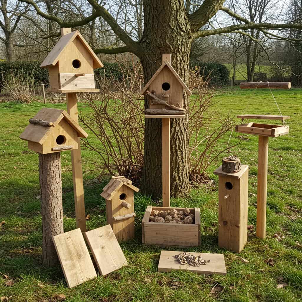 14. Casas e Comedouros para Pássaros