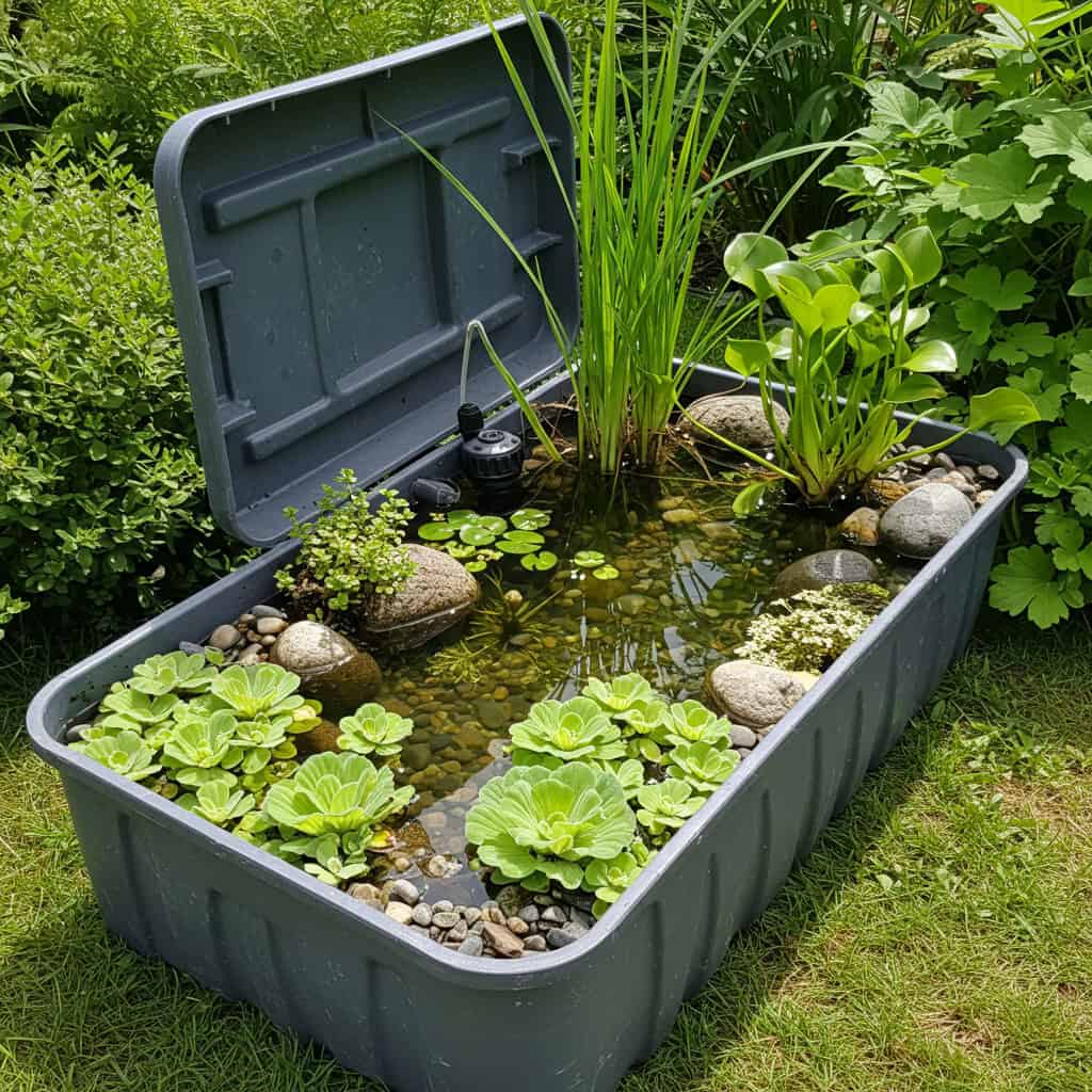 19. Mini Lago com Recipientes Plásticos