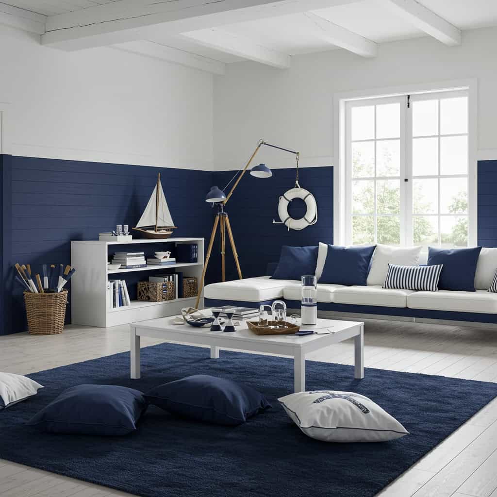 1. Azul-marinho e Branco