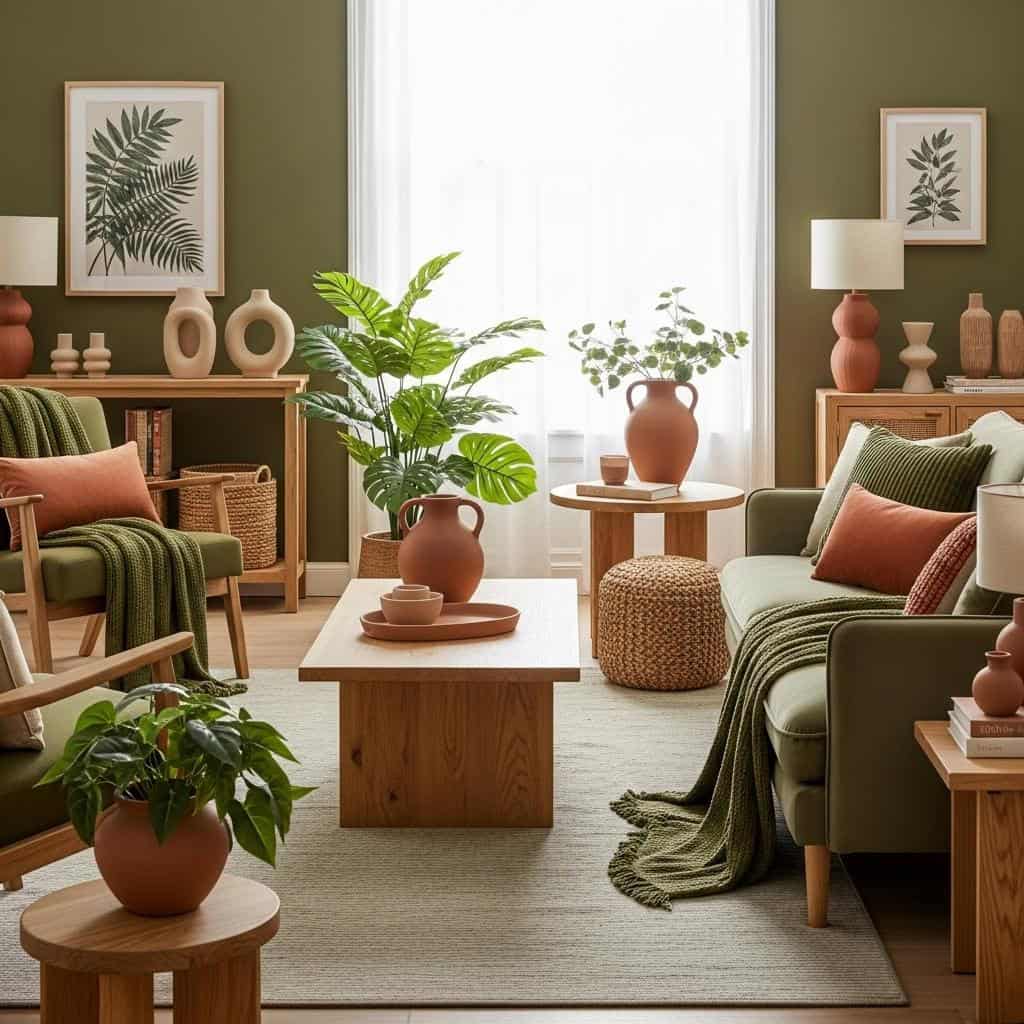 3. Verde-oliva e Terracota