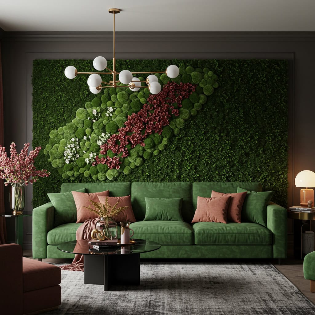 7. Verde-musgo e Rosa-queimado