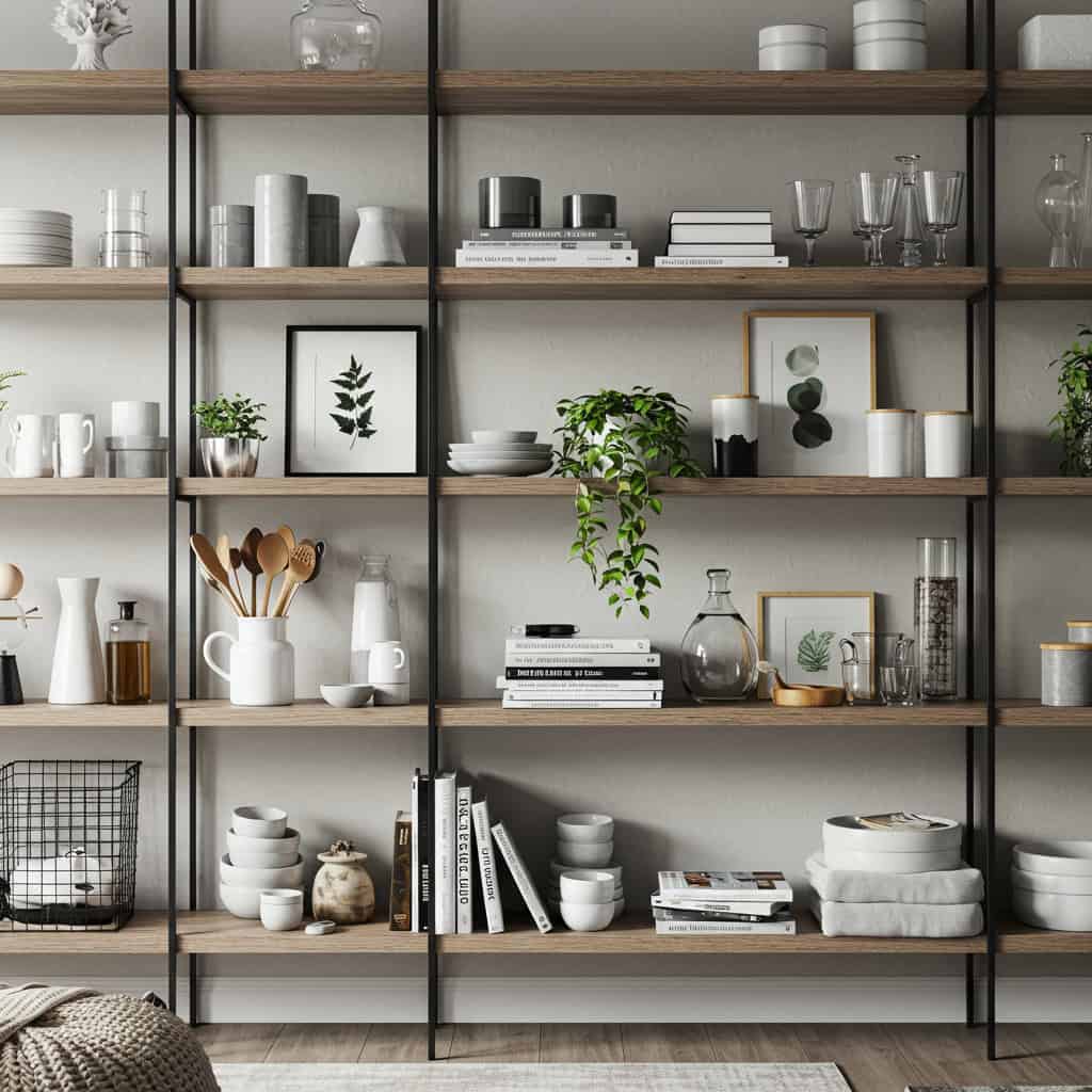 10. Invista em Prateleiras Abertas