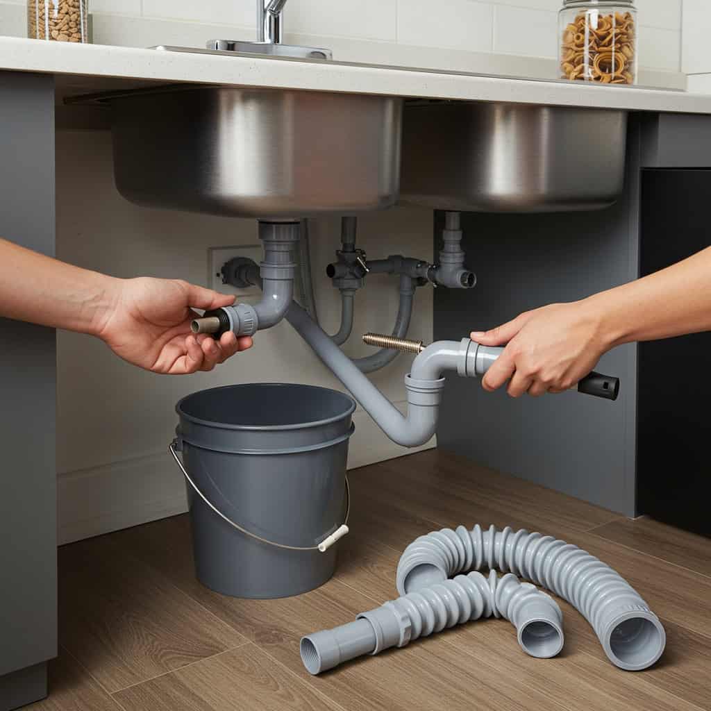 12. Trocar sifão de pia