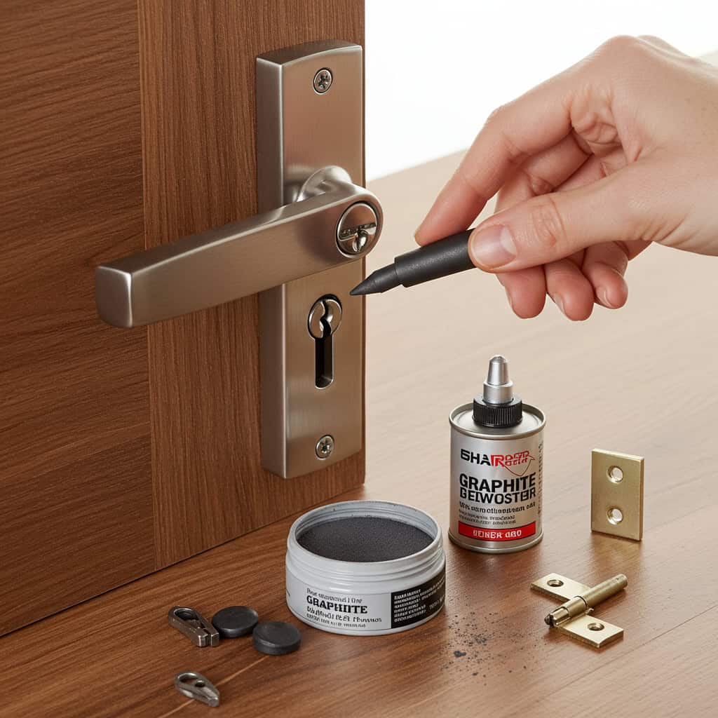 13. Lubrificar fechaduras e dobradiças