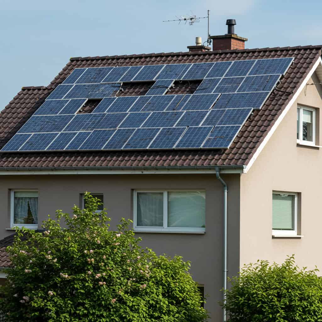 10. Instalações de energia solar ou alternativas mal planejadas