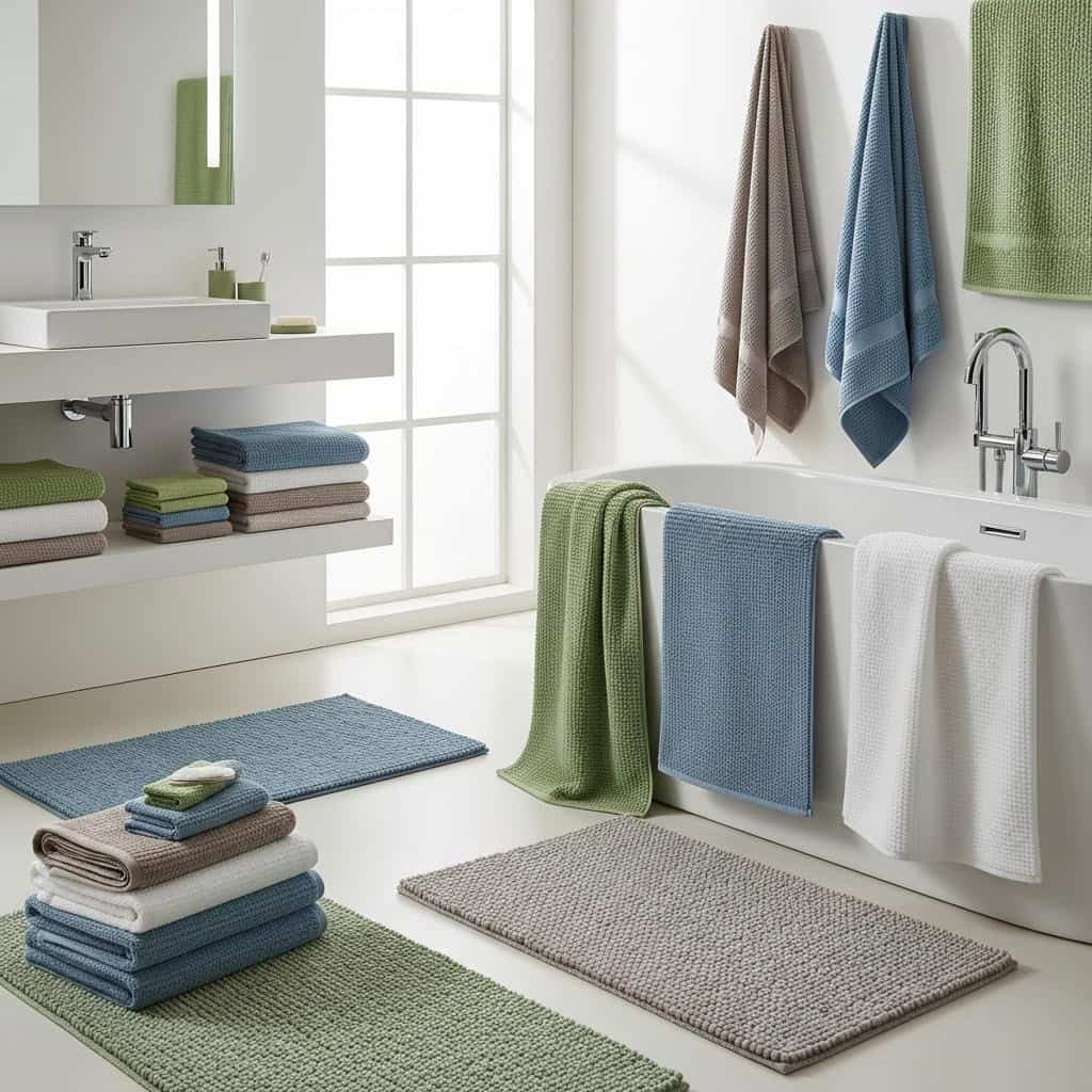 6. Troque o Tapete e Toalhas