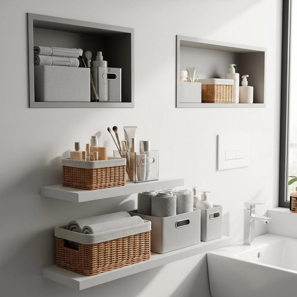 10. Organize com Cestos e Caixas Decorativas